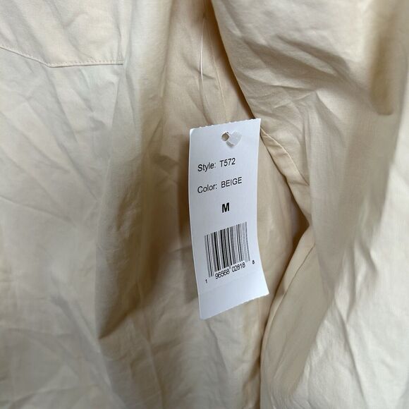 NWT Alexia Admor Amber Shirt Yellow Button Classic Cotton Top Women's Size M - Picture 4 of 9